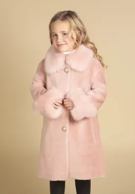 'Mini' 'Monroe' Wool Coat in Rosa