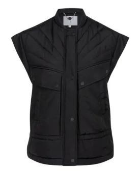 NISHA PUFFER WAISTCOAT | RAVEN