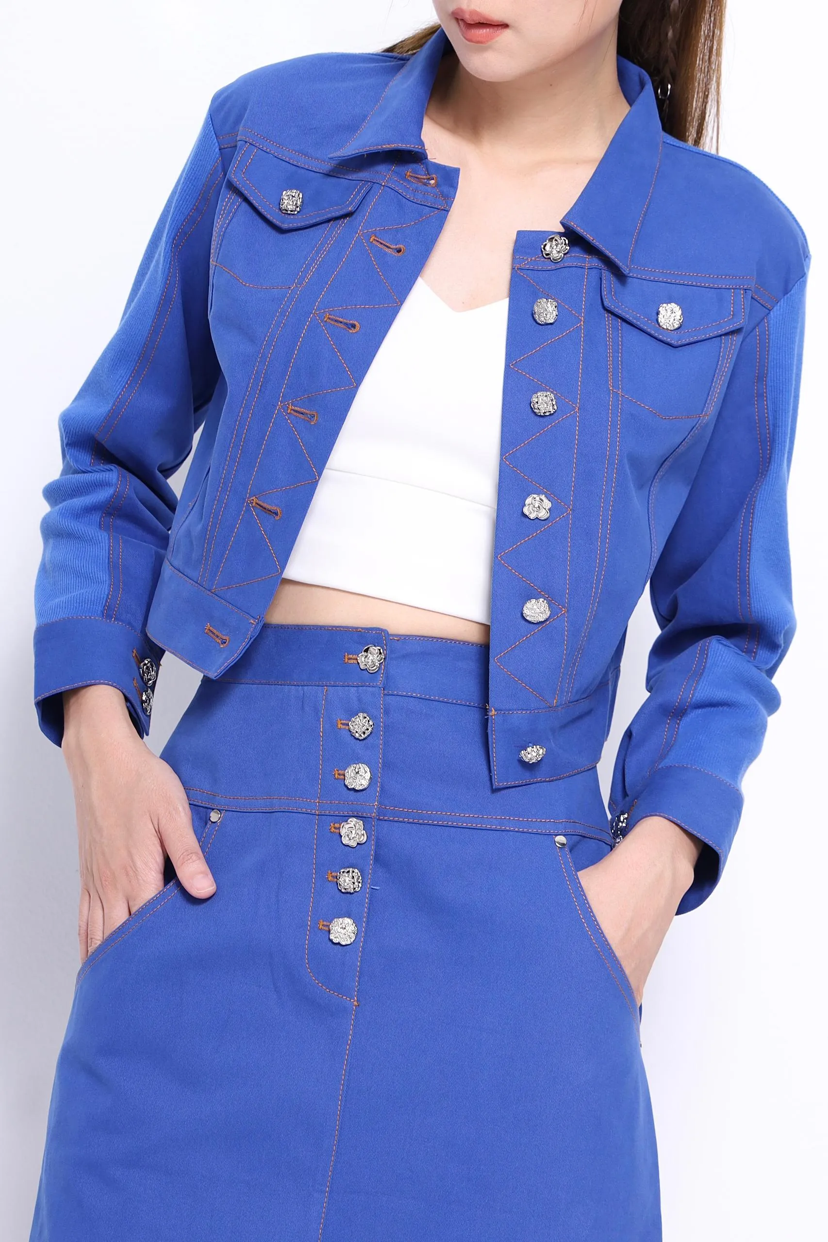 Nora Cropped Denim Jacket