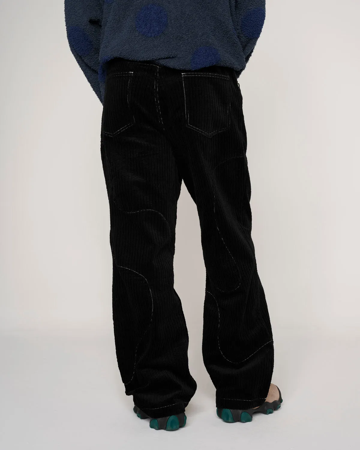 Organic Paneled Corduroy Pant - Black