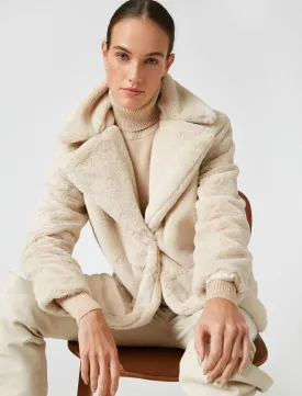 Oversize Teddy Coat in Cream