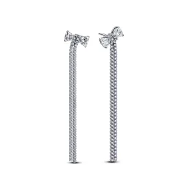 Pandora Pavé Bow Drop Earrings