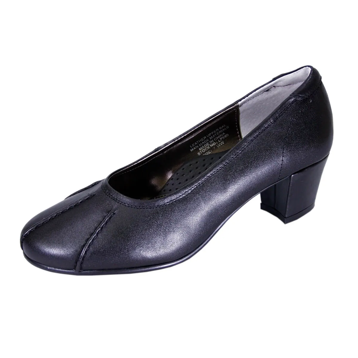 PEERAGE Kori Women's Wide Width Leather Dress Pumps