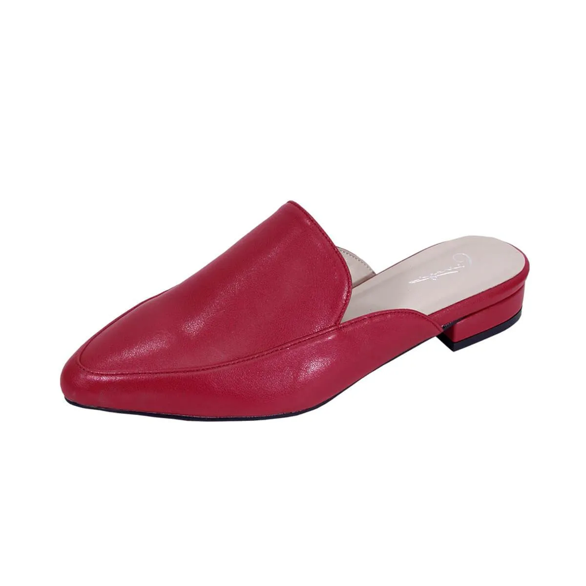 PEERAGE Maggie Women's Wide Width Leather Mules