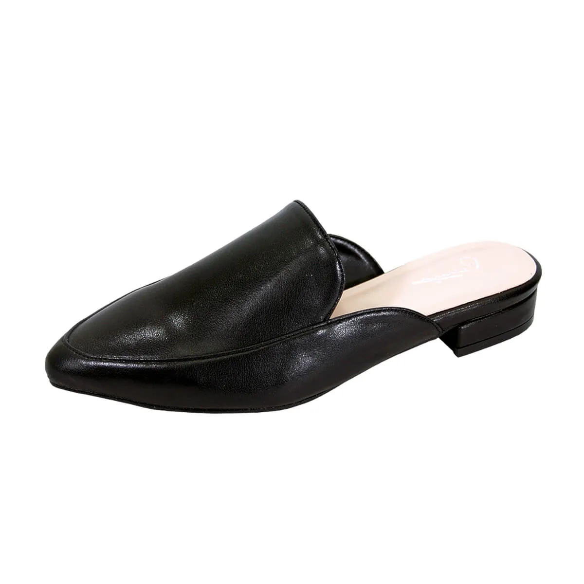 PEERAGE Maggie Women's Wide Width Leather Mules