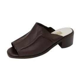 PEERAGE Patrice Women's Wide Width Leather Heeled Sandals