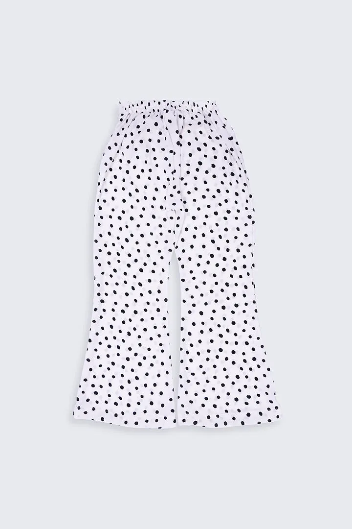 Polka Dots Tie Waist Culottes