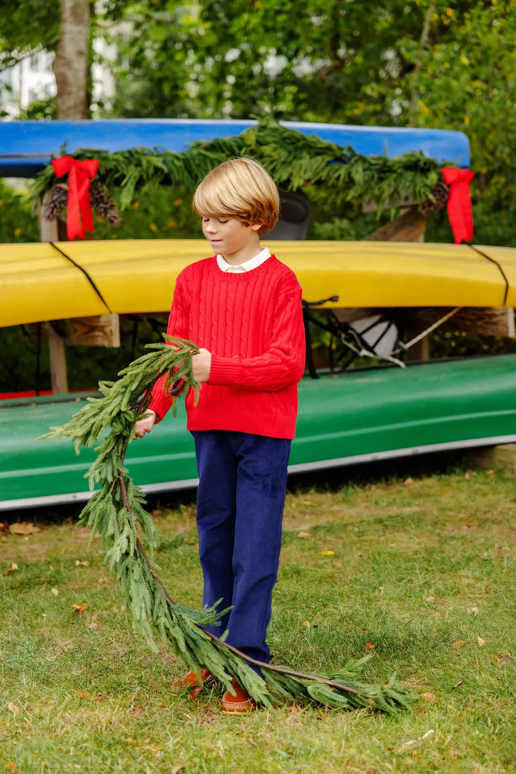 Prep School Pants (Corduroy) - Nantucket Navy