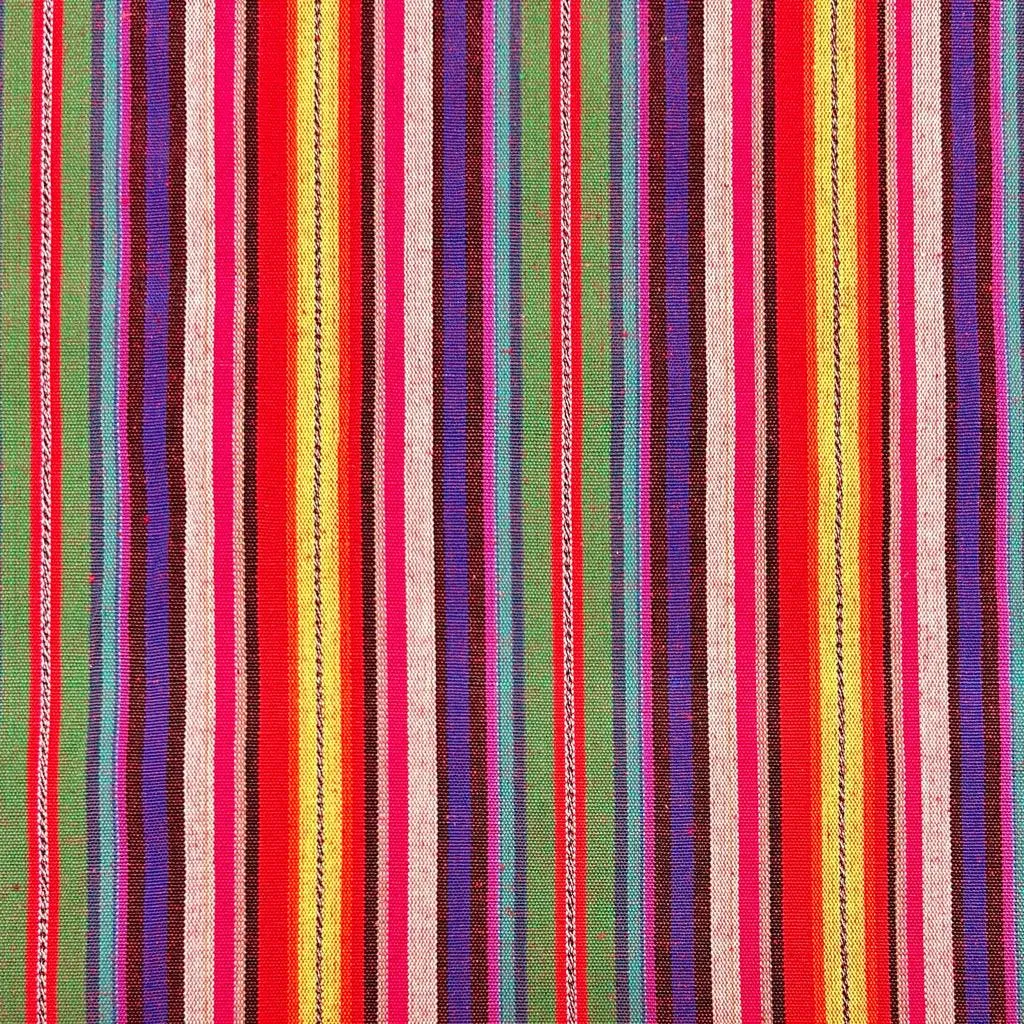 Rainbow Stripes Tribal Print Recycled Jacquard Fabric