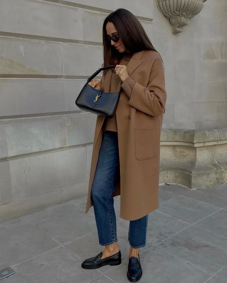 Sara Black Leather Loafers