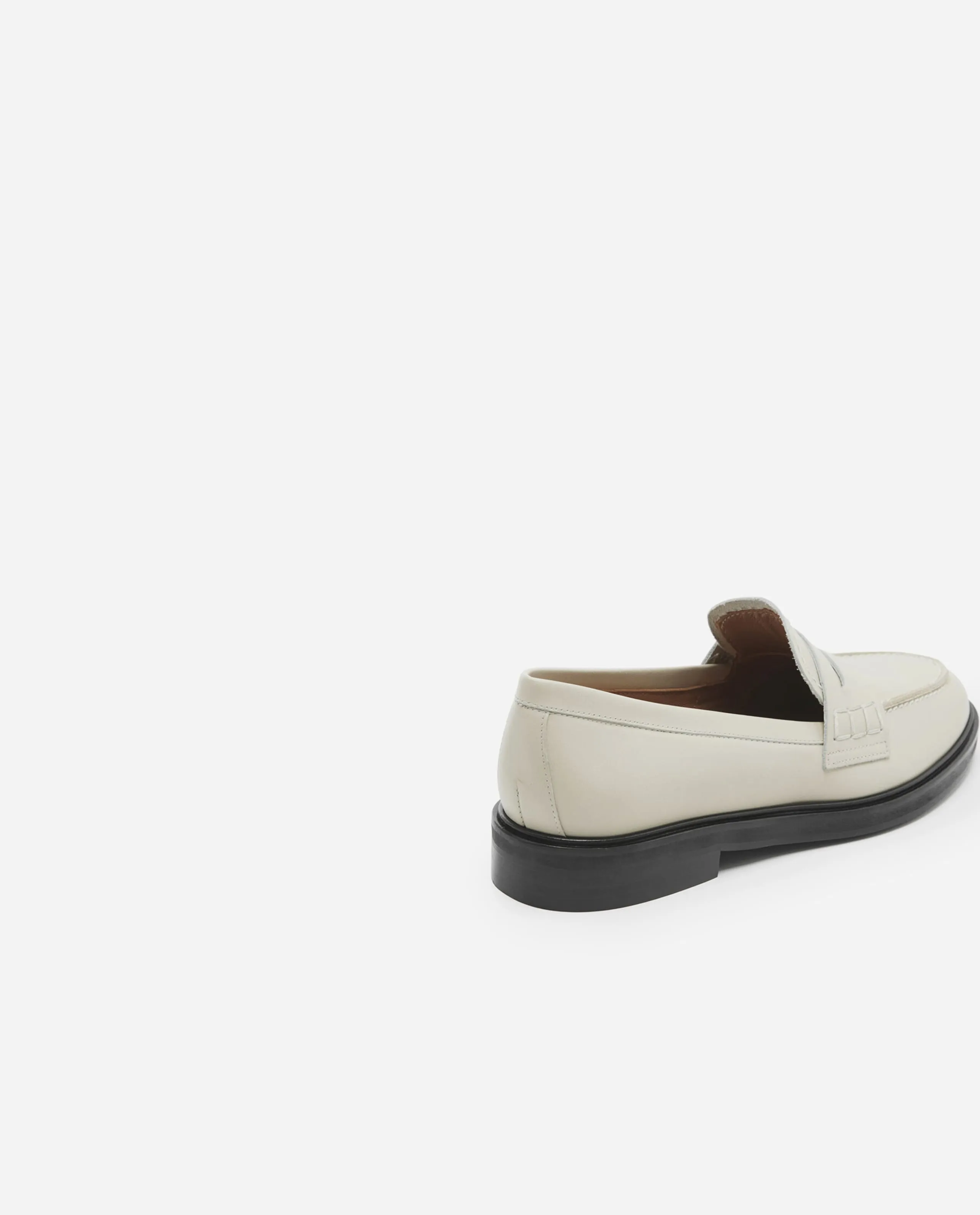 Sara Creme Leather Loafers