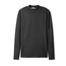 Signature Mockneck Tee IN: Charcoal