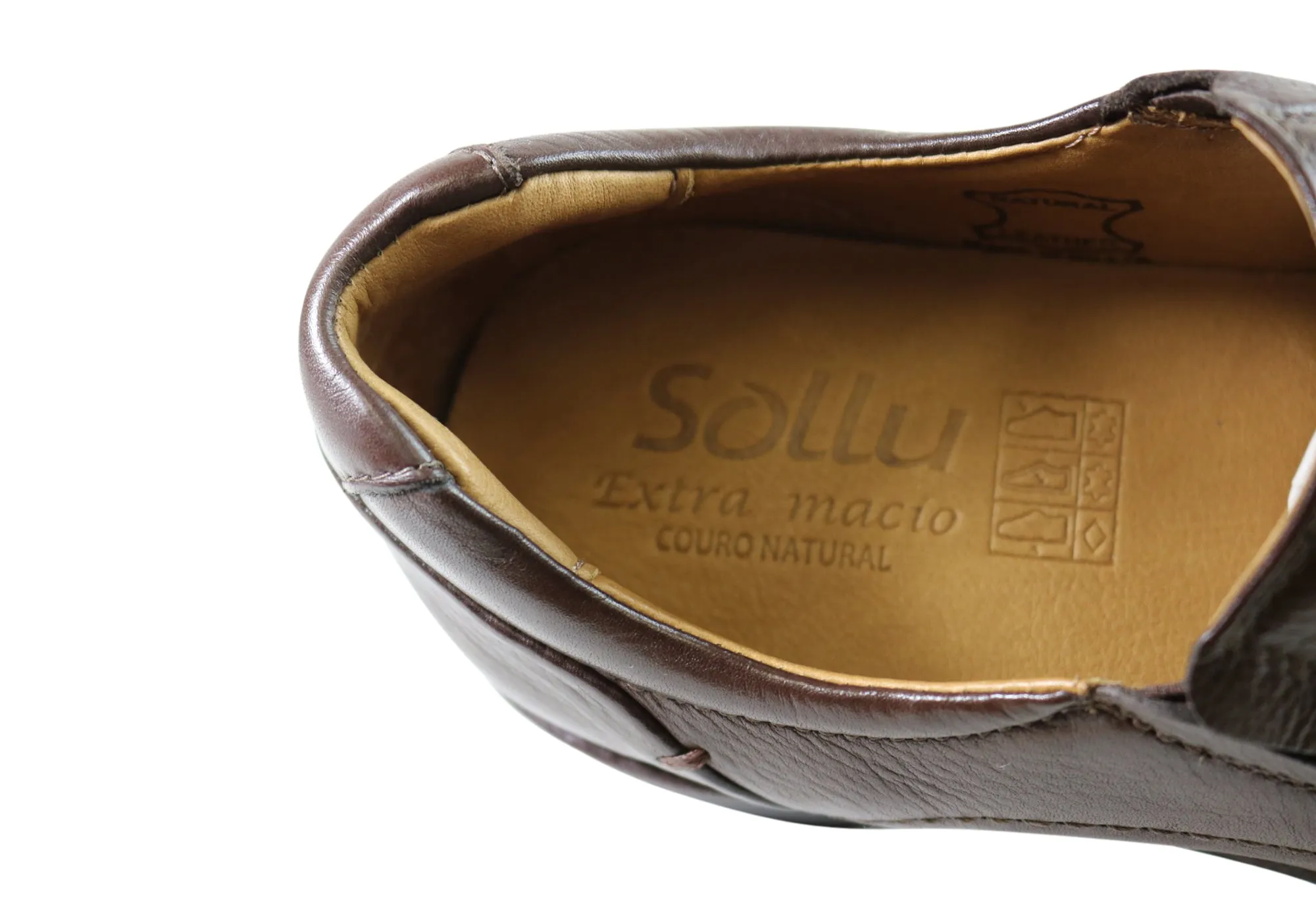 Sollu Woodley Mens Leather Comfort Slip On Dress Shoes Made In Brazil