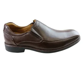 Sollu Woodley Mens Leather Comfort Slip On Dress Shoes Made In Brazil