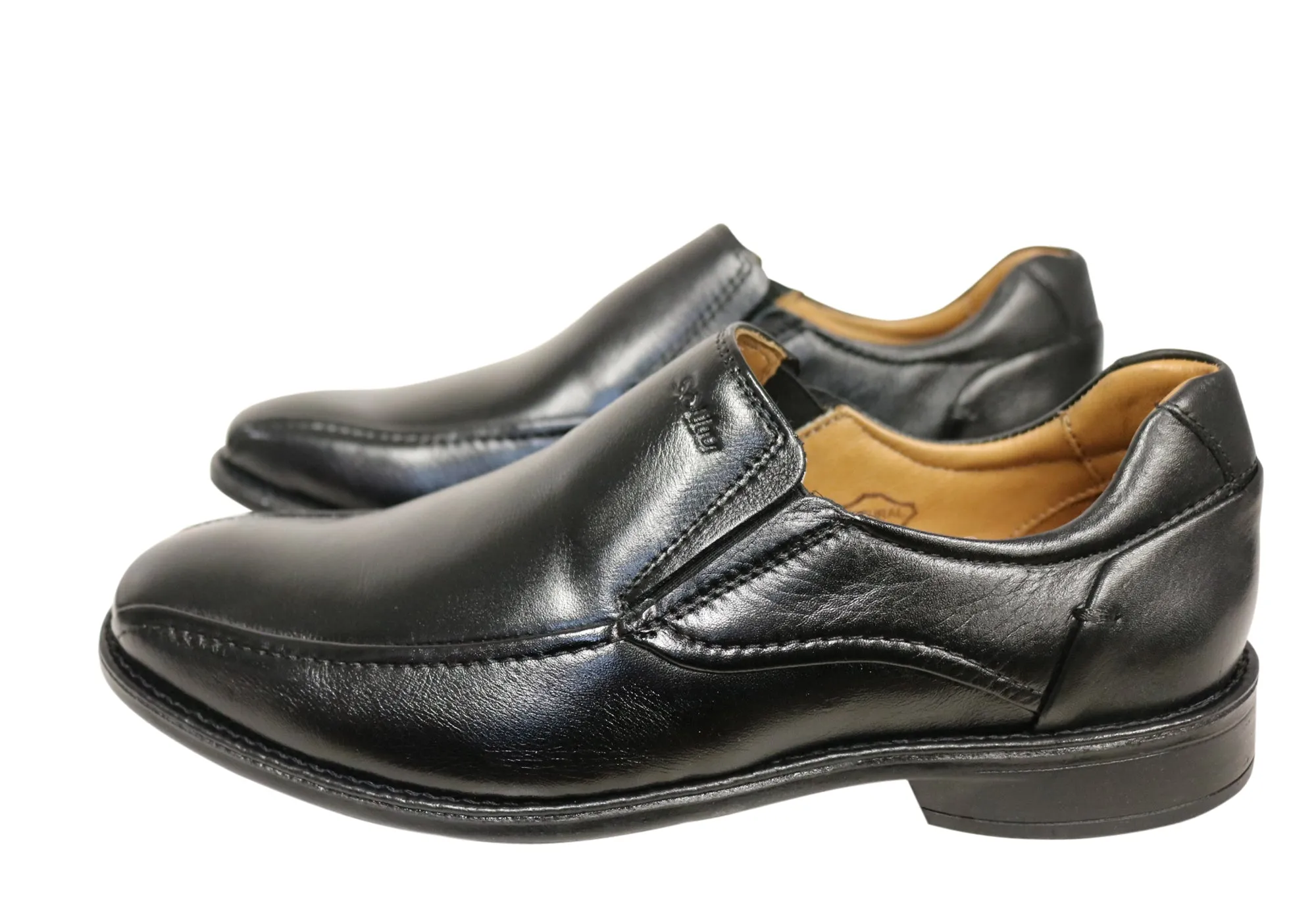 Sollu Woodley Mens Leather Comfort Slip On Dress Shoes Made In Brazil