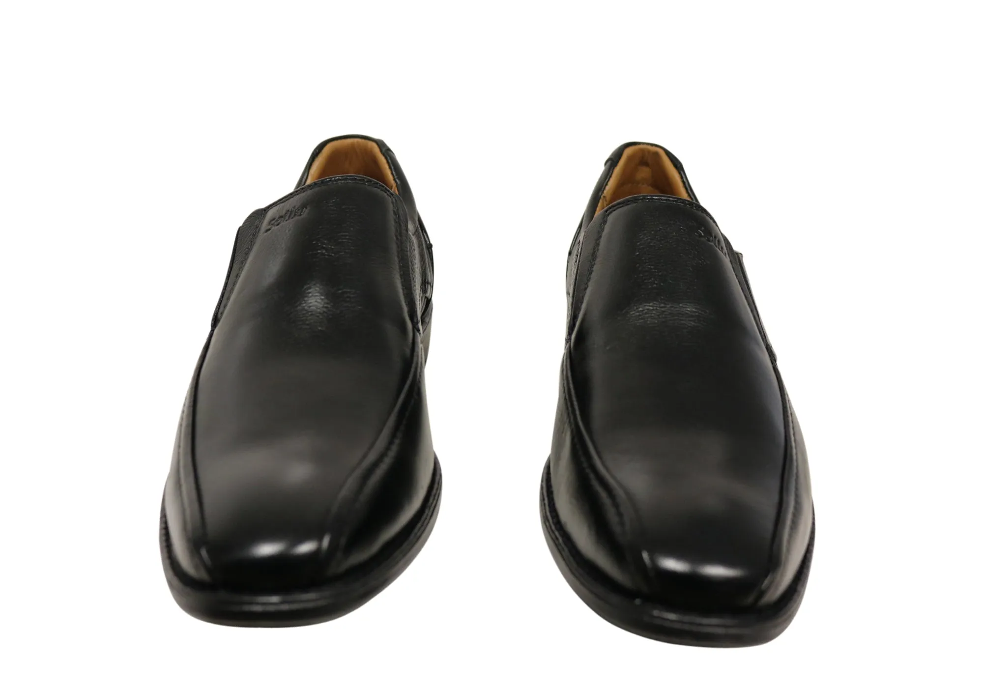 Sollu Woodley Mens Leather Comfort Slip On Dress Shoes Made In Brazil