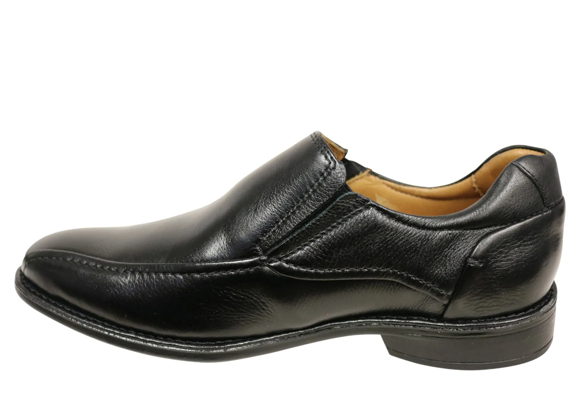 Sollu Woodley Mens Leather Comfort Slip On Dress Shoes Made In Brazil