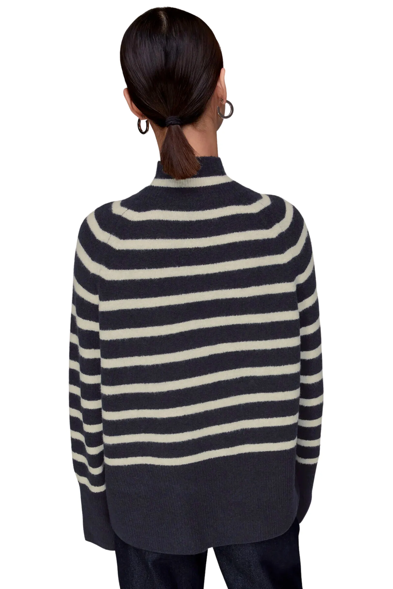 Stripe Funnel Neck Jumper