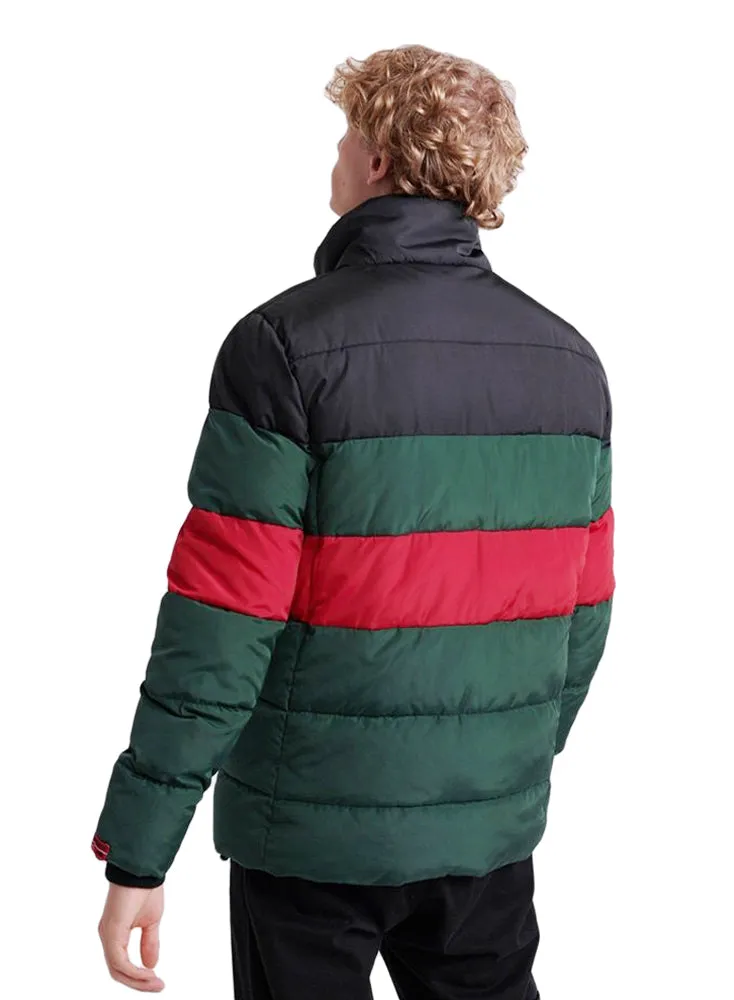 Superdry Men’s Color Stripe Sports Puffer Jacket