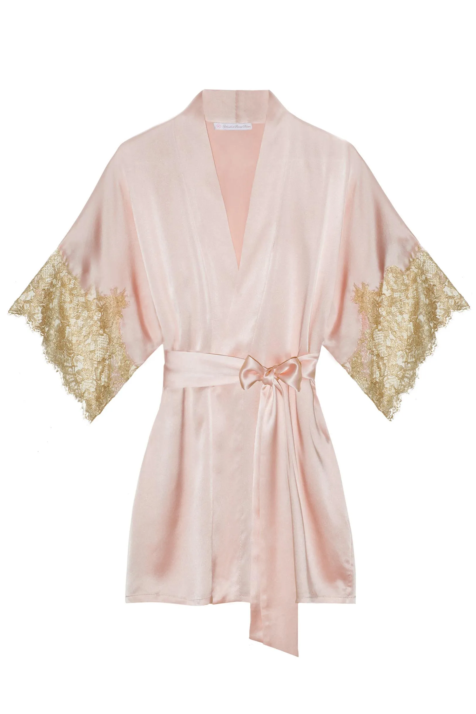 Tara Gilded Sleeve Silk Kimono robe