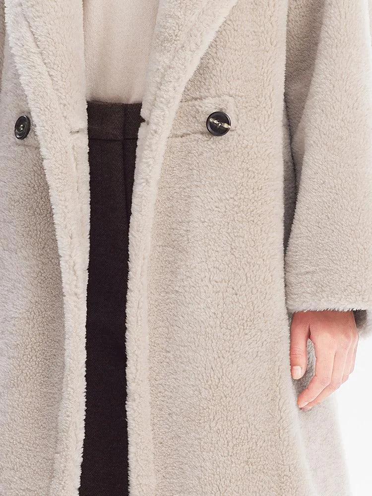 Teddy Lamb Wool  Coat