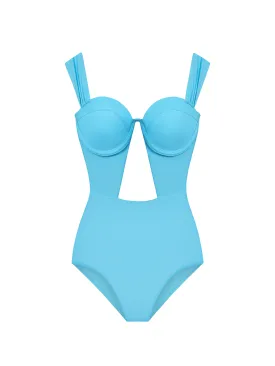 The Bustier Bodysuit - Aqua