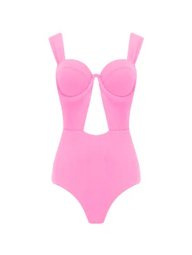 The Bustier Bodysuit - Strawberry