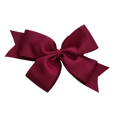 Timeless Hair Bow - Burgundy