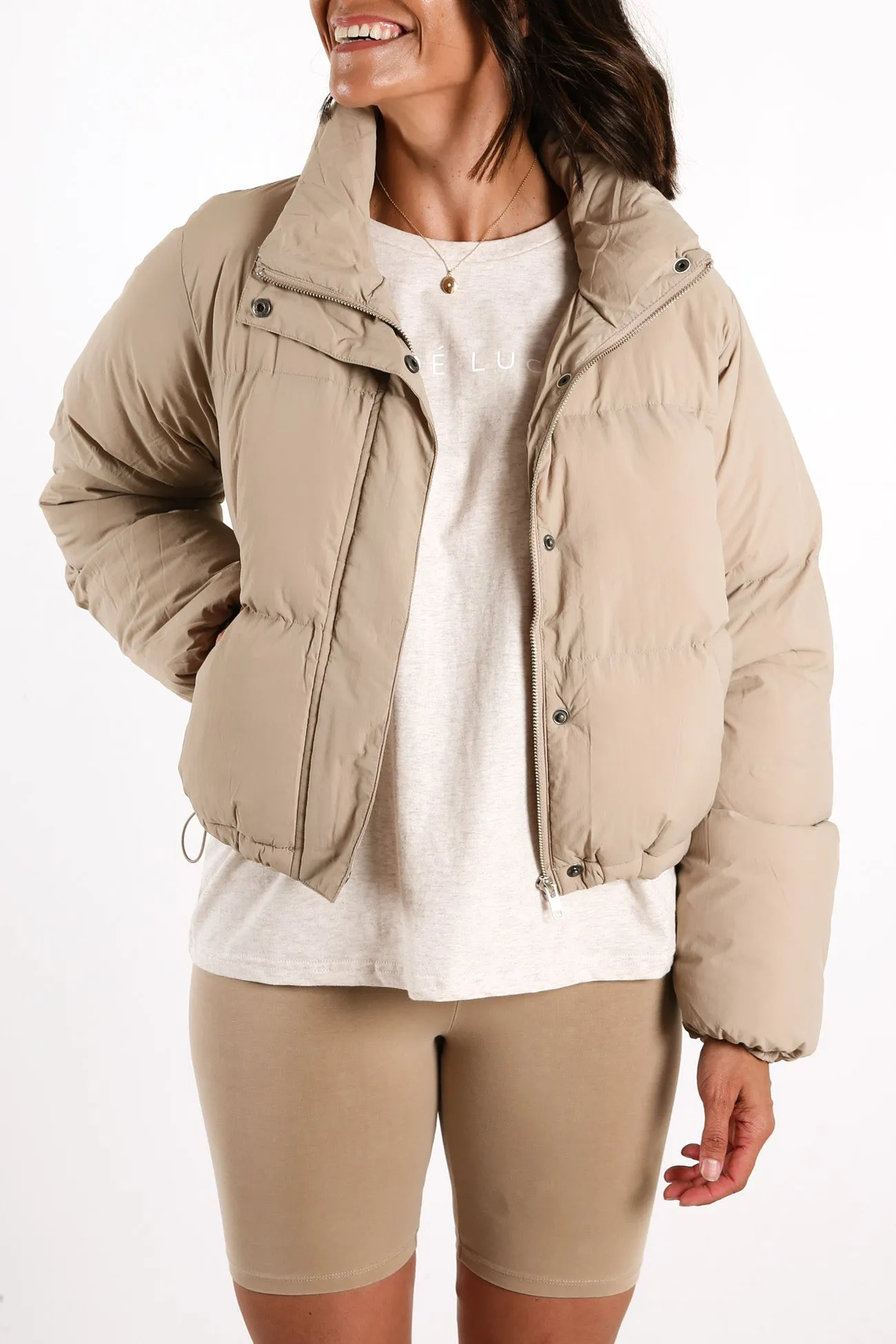 Topher Puffer Jacket Mocha