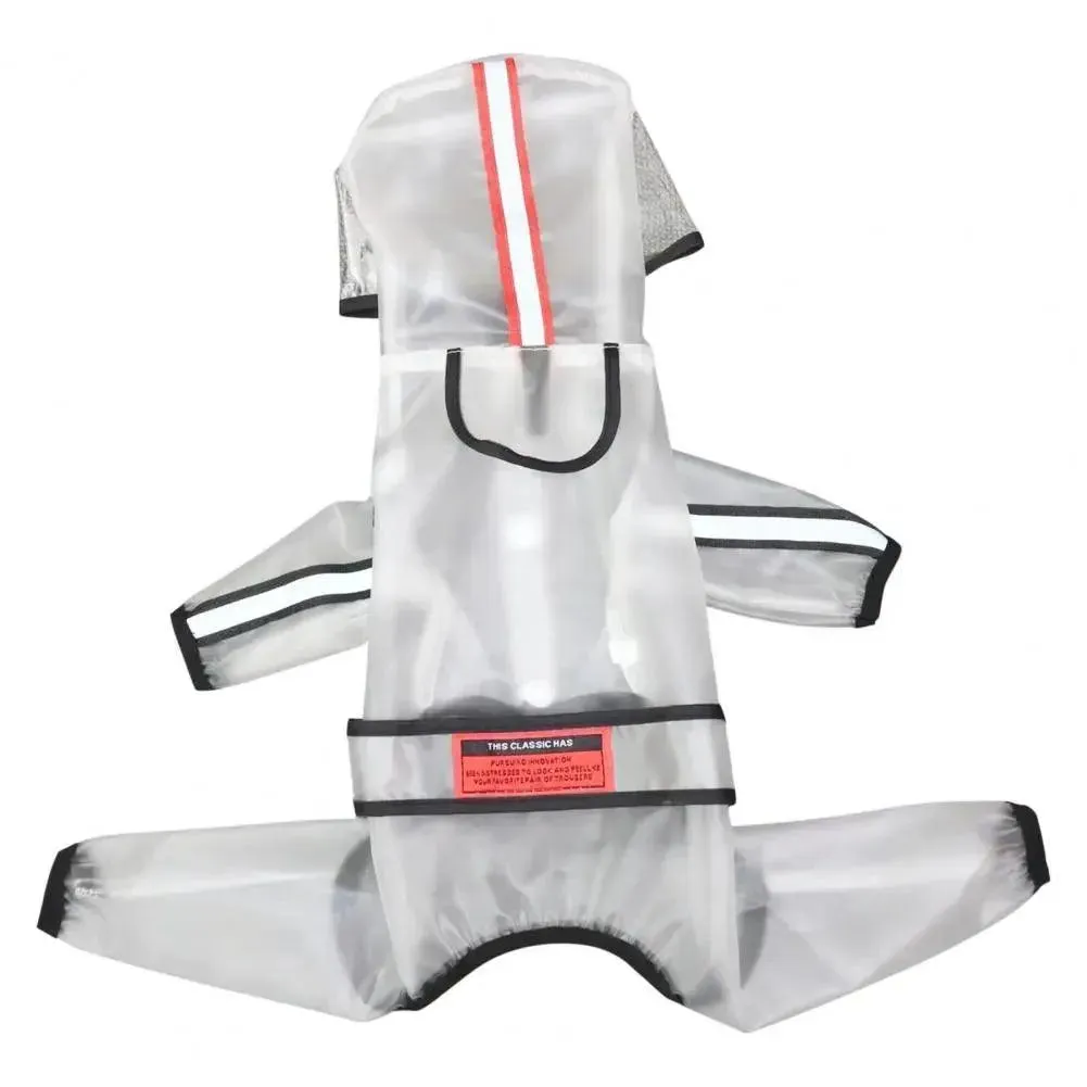 Transparent Breathable Dog Raincoat