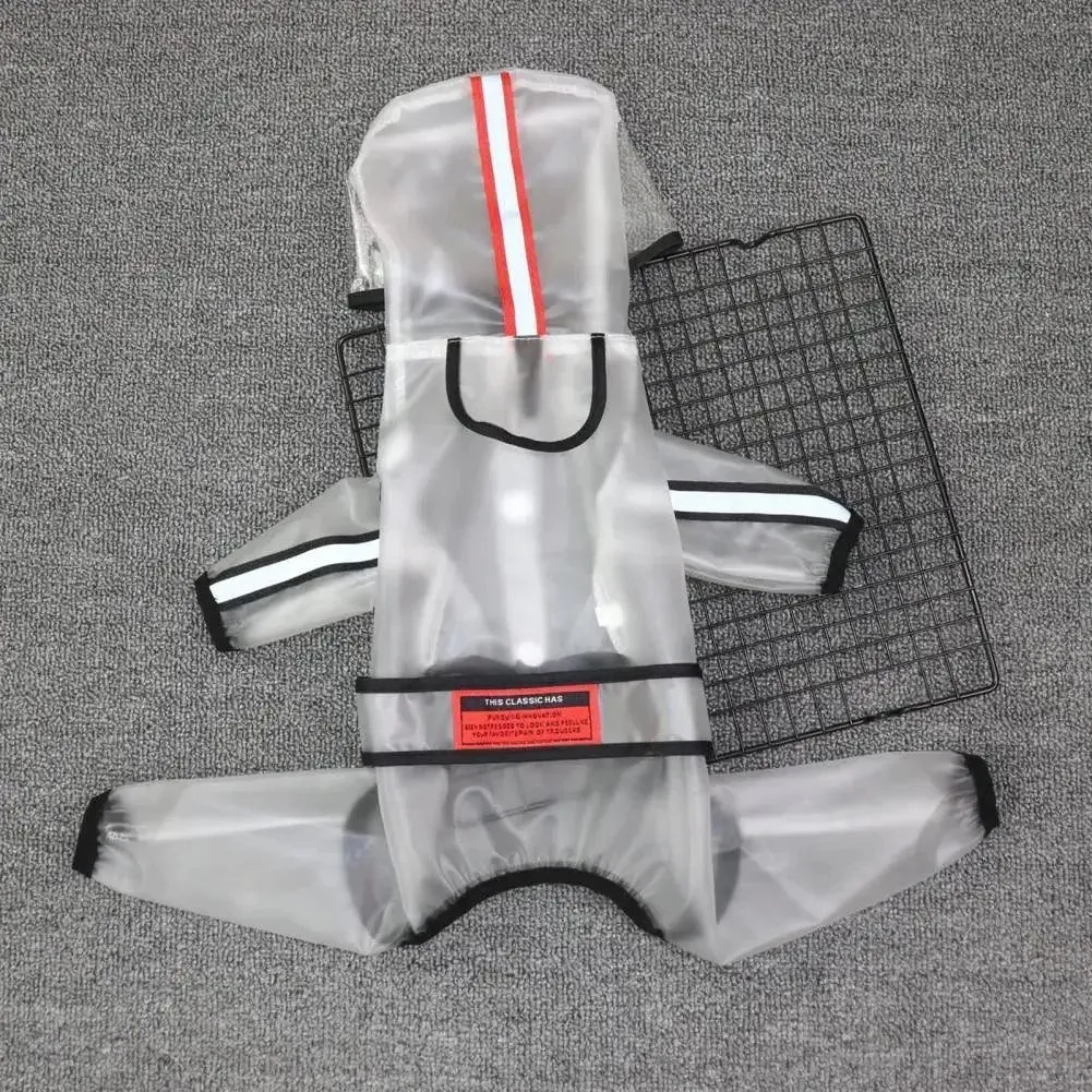 Transparent Breathable Dog Raincoat