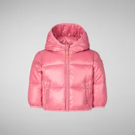 Unisex kids' animal free puffer jacket Jody in bloom pink