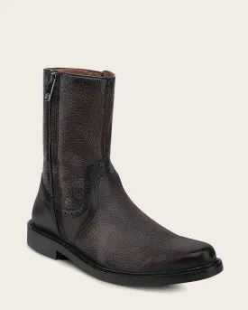 Urban dark brown boot with zippers