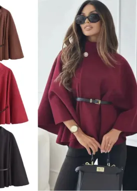 Vanessas Cape Coat turtleneck coat