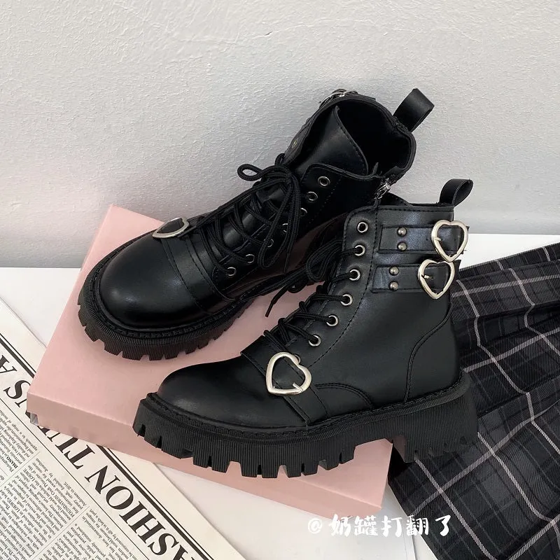 Women's autumn new thick sole platform martin boots